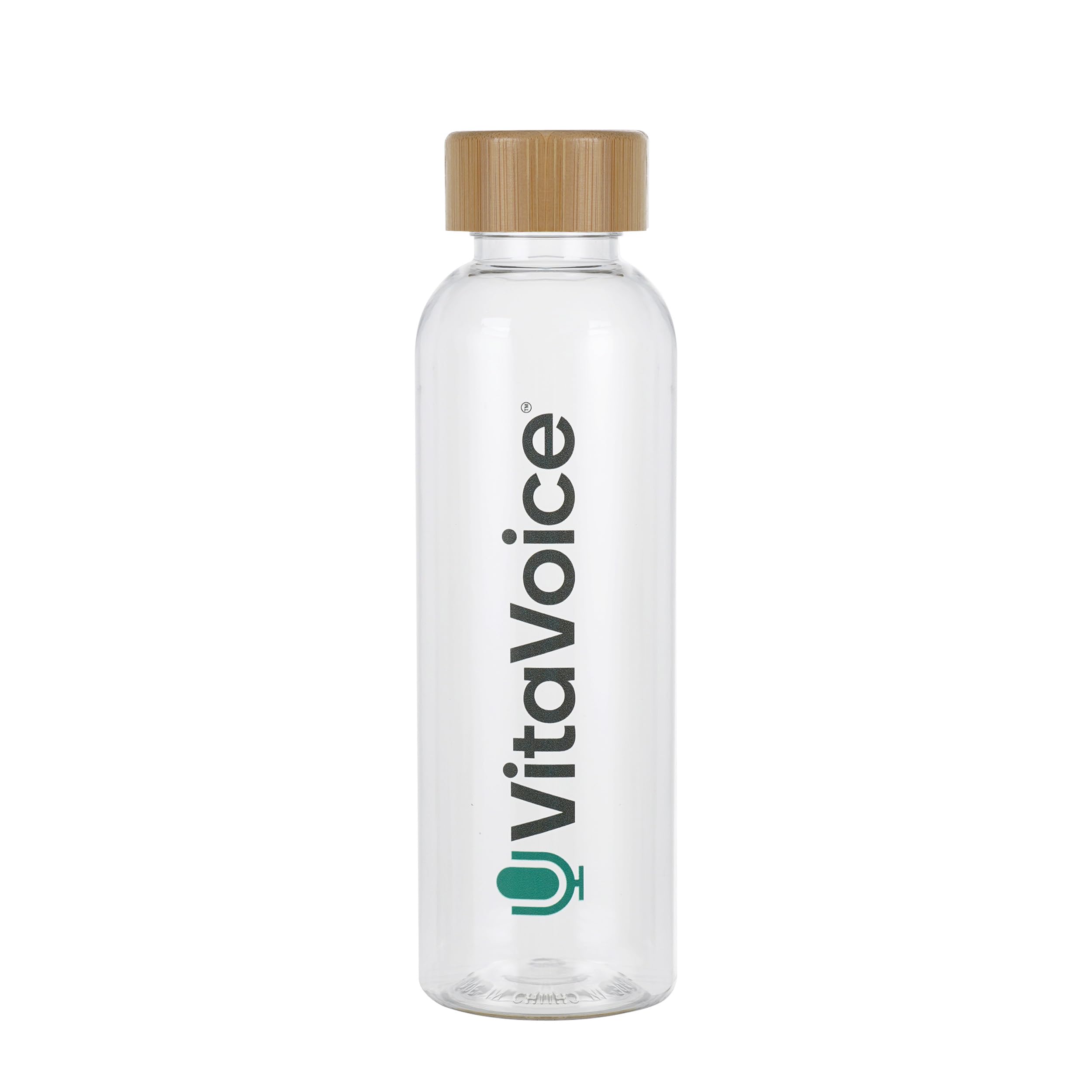 VitaVoice 500ml Water Bottle - Recyclable Plastic, BPA Free, Bamboo Lid, Leakproof. Hydrate your voice for Singing, Podcasting, Acting, Teaching and Public Speaking