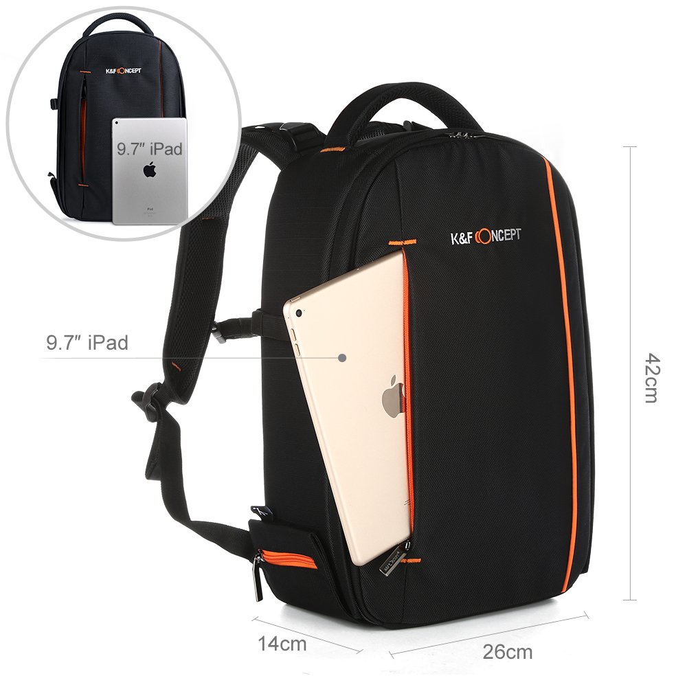 Zaino Reflex K\u0026F Concept Zaino Fotografico Professionale Grande  Multifunzionale Antifurto Apertura Posteriore con Custodia Antipioggia per  Reflex Canon Nikon DSLR Laptop Nero Accessori urban-earth.co.uk