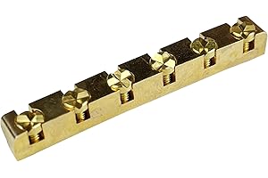 Kaynes 42mm Height Adjustable Brass Guitar Nut Replacement for Telecaster Tele Stratocaster Strat ST TL Style Electric or Acoustic Guitar (42mm for ST/TL Guitar)