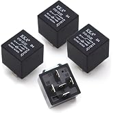 Gseigvee Pack of 4 Car Starter Relays, 5-pin 12V Accessory Power, Waterproof Relay Switch, Universal for Most Cars, Trucks and Vans (Black #2)