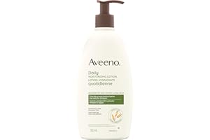 Aveeno Daily Moisturizing Lotion, Dry Skin, Non Comedogenic, Prebiotic Oat, Daily Moisturizer, Fragrance Free, 532mL