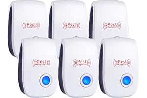 DAKASY Ultrasonic Pest Repeller- 6 Pack, Electronic Mouse Repellent Devices, Spider Repellent for House Indoor, Ant Repellent, Insect Repellent for Mosquitoes, Flies, Cockroaches, Mice, Spiders