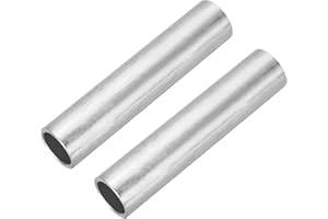 MECCANIXITY 2 Pcs Red Copper Non Insulated Butt Connectors, GT-120 4/0 AWG Butt Connectors Crimp Wire Crimps Terminals Fittin