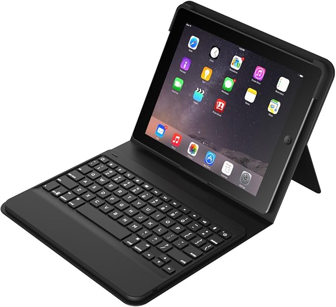 ZAGG Messenger Folio Tablet Keyboard Case for iPad Air 2 Black