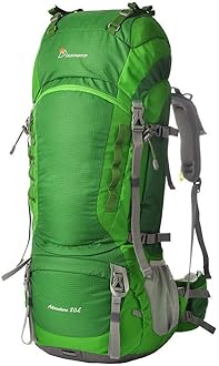 MOUNTAINTOPHiking Backpack 80L Waterproof Mountaineering Backpack Large Camping Trekking Rucksack Multifunctional Climbing with Rain Cover