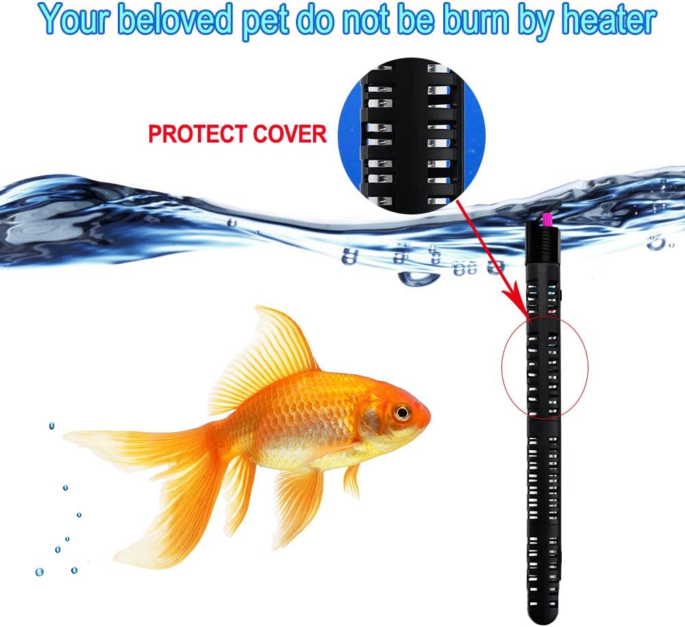 Amazon 水槽のヒーター300w 安全カバー付き 34度電子サーモスタット付き水中ヒーター 水中熱帯魚タンク 水槽ヒーターサーモスタット ウォーターヒーター 水中用 300w 防爆 加熱棒 自動 温度維持 熱帯魚 水族館 魚タンク Zoohi ヒーター 通販