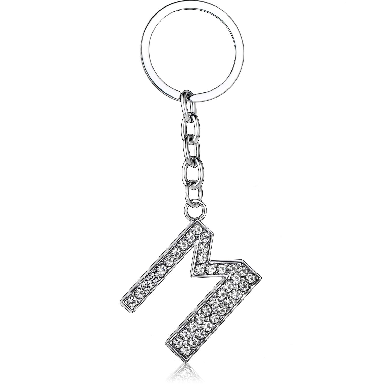 BESPMOSP A-Z Letter Keychain Keyring Crystal Shiny Family Best Friend Jewellery (M) — image 1