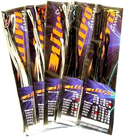New Nitro Archery Recurve Bow String Bowstring Fast Flite 18 Strand (white, 68")