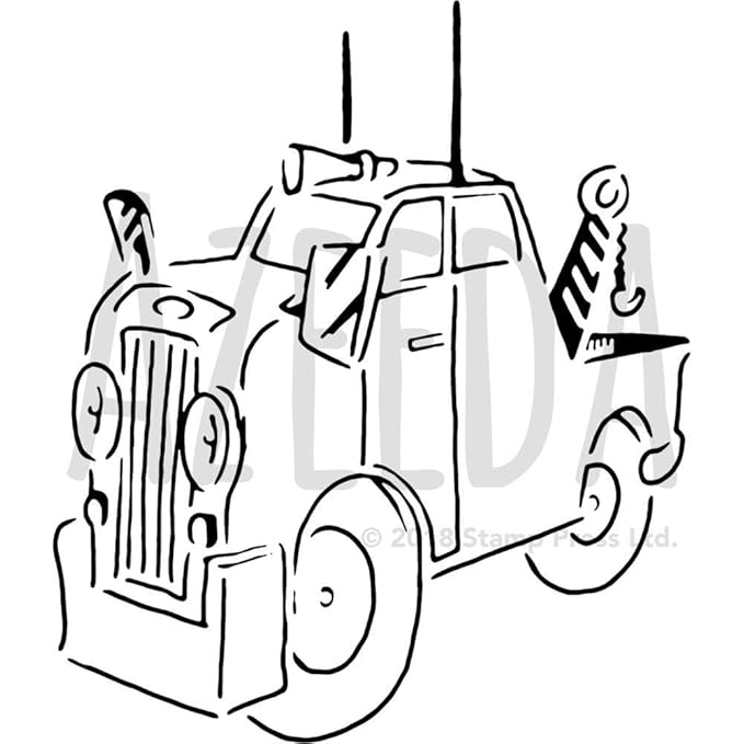 Large A2 'Tow Truck' Wall Stencil / Template (WS00017389) Amazon.co.uk