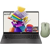 HP 255 G10 Professional Business Laptop, AMD Ryzen 7 7730U, 15.6" FHD IPS Display, 32GB RAM, 1TB SSD, HDMI, Wi-Fi 6, Webcam, Windows 11 Pro, Black, with Thunderobot ML101 Green Wireless Mouse