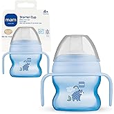 MAM 5oz Starter Sippy Cup, Extra-Soft Spill-Free Spout 4+ Months, 1 Pk | Non-Slip Handles, Bottle to cup transition, Dishwasher Safe, Made In Europe