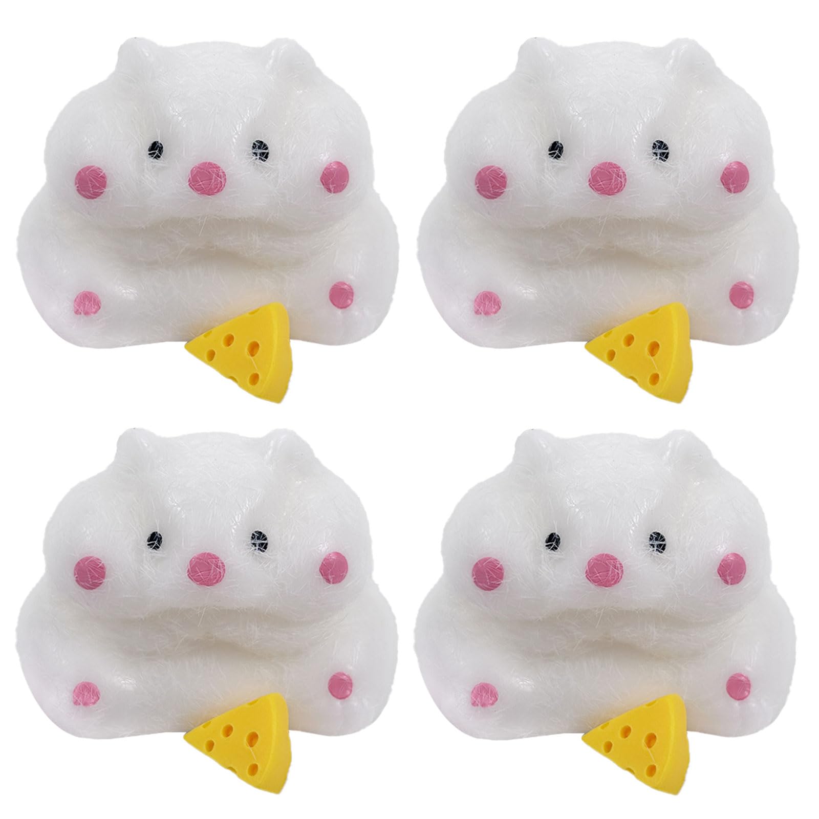 Photo 1 of Hamster Squishy Toys for Stress Relief, Mini Kawaii Squeeze Animal Sensory Fidget Toys for Adults and Kids, Soft Sticky Squishies for Anxiety, Cute Small Desk Toy for Children, Party Favors