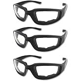 3 Pair Motorcycle Riding Glasses Padding Goggles UV Protection Dustproof Windproof Motorcycle Sunglasses for Outdoor Actives