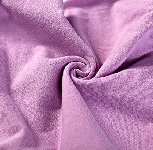 Molldan Girls' Dance Ballet Leotard Short Sleeve Kids Activewear Dress Jumpsuit (4-6Years, Purple) - Thumbnail 5