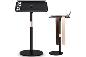 AIHOPESTO Hair Extension Holder Braiding Rack Stand - Adjustable Height Tripod Hair Organizer for Braiding Hair, Wigs, Extensions, Tinsel & Bangs | Portable Storage Display for Salon, Barber Shop & Home Use