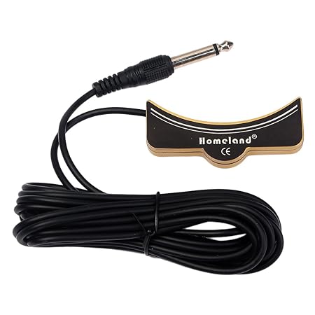 Gazechimp Clip-on Schallloch Pickup Tonabnehmer mit 6,35mm Klinke Ersatzteile für Klassische Akustikgitarre