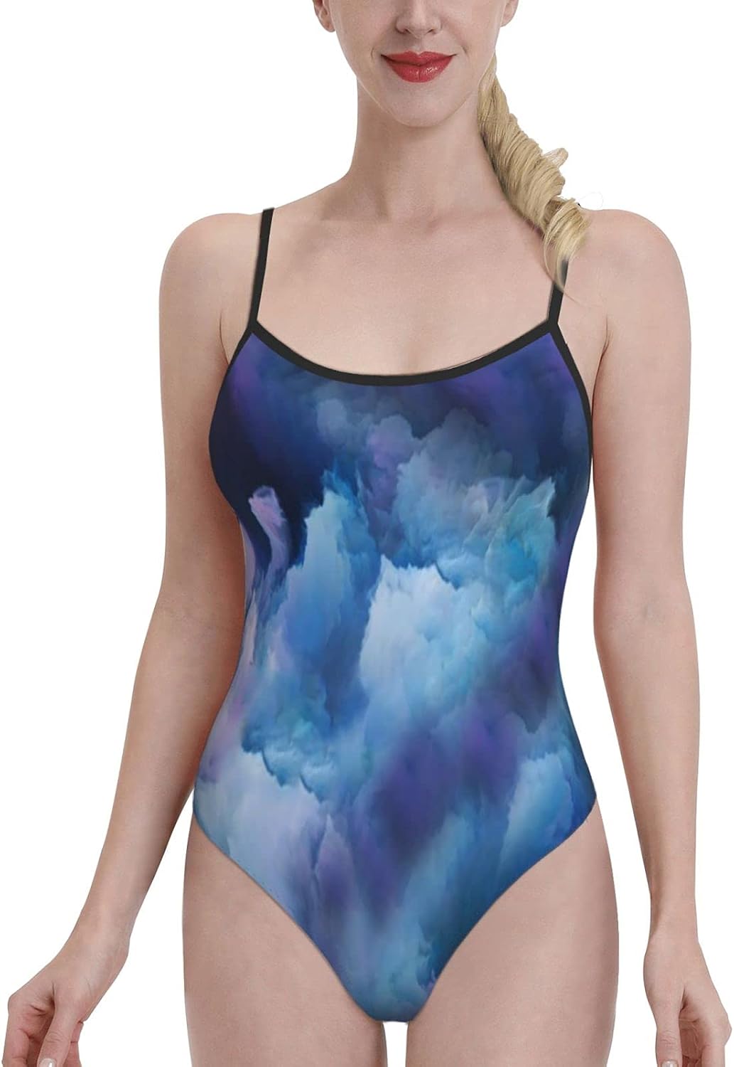 Curpubum Abstract Formed by Color Dissolving Women's One Piece Swimsuit