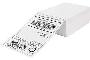DGBDPACK Fanfold 4'' x 6'' Direct Thermal Shipping Labels 300 Labels/Stack Compatible with Zebra Rollo Beeprt Printer Ultra Adhesive