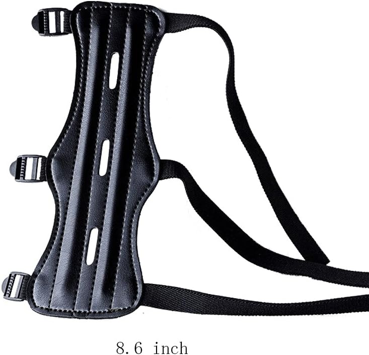 Nachvorn Shooting Archery Arm Guard Leather Three Adjustable Straps Archer Protector Shooter Protection : Sports & Outdoors