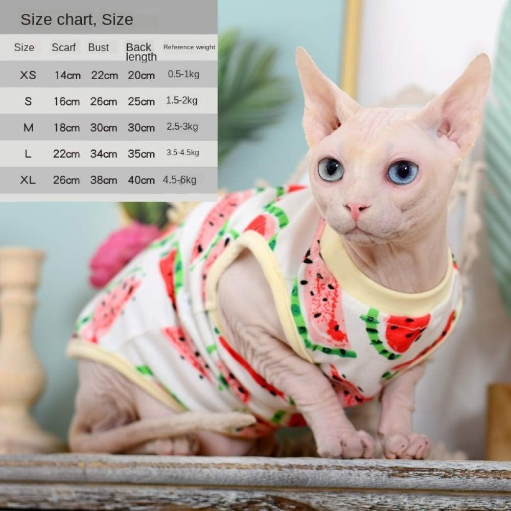 Amazon スフィンクス無毛猫服ショートベスト猫服夏と秋の薄いベスト Xiangen 服 アクセサリー 通販