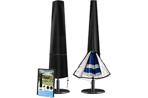 WANOCEAN Umbrella Cover Oxford Fabric Waterproof, Patio Parasol Covers with Zipper for 7ft to 11ft Outdoor