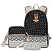 Abshoo Canvas Dot Backpack Cute Lightweight Teen Girls Backpacks School Shoulder Bags