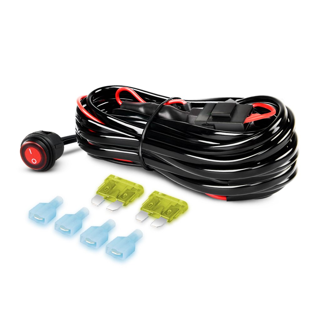 Amazon.com: Nilight LED Light Bar Wiring Harness Kit 12V On off Switch  Power Relay Blade Fuse for Off Road LED Work Light Bar,2 years Warranty:  Automotive