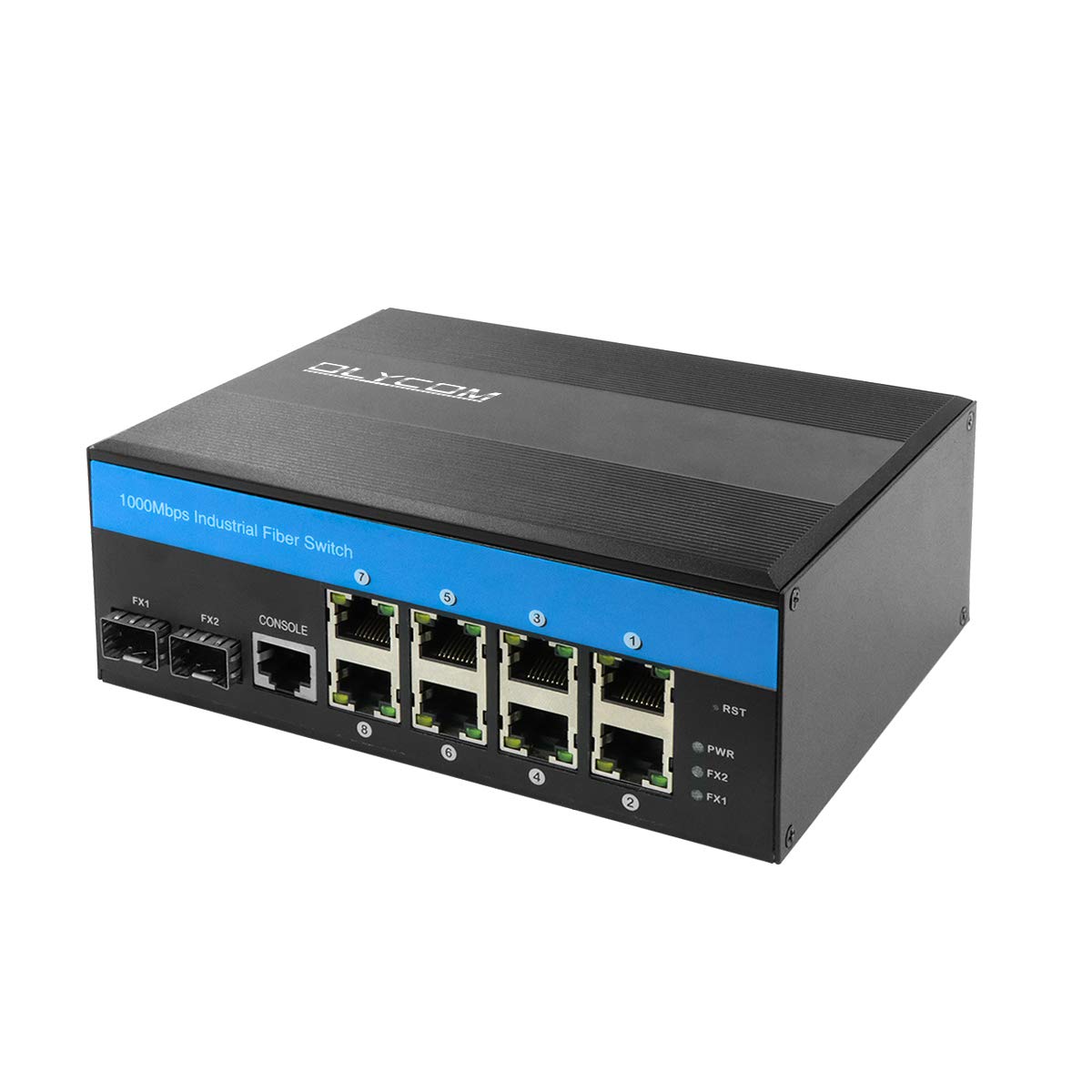 Photo 1 of Industrial Gigabit Ethernet L2 Managed Switch 8 X Gigabit Ports 2 X SFP Slots DIN-Rail Mount IP40 with Vlan Qos LACP STP/RSTP Management…