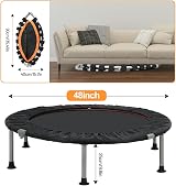 Panana Foldable Mini Trampoline 48 Inch Fitness Rebounder 150kg Capacity view 5
