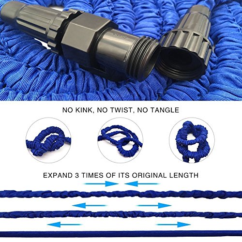KLAREN Garden Hose, Expandable Garden Hose, 75ft Expanding Garden Hose Lightweight Durable Heavy Duty Flexible Pressure Washer Water Hose for Car Wash Cleaning Watering Lawn Garden Plants - Thumbnail 2
