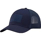 TSSGBL USA Flag Trucker Hat - OSFM & XXL Big Head Fit, Adjustable Mesh Snapback American Patriotic Baseball Cap