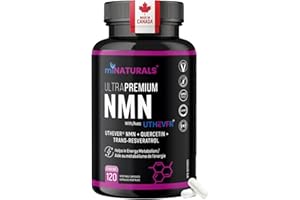 NMN Supplement Canada NAD+ Booster with Resveratrol & Quercetin - 120 Capsules - Anti-Aging, Energy & Cellular Repair by miNA