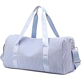 Sports Gym Bag with Shoes Compartment, Travel Duffle Bag for Women Men Carry On Weekender Bag with Dry Wet Separated Pocket Overnight Tote Personal Item Bag for Travel Yoga Dance