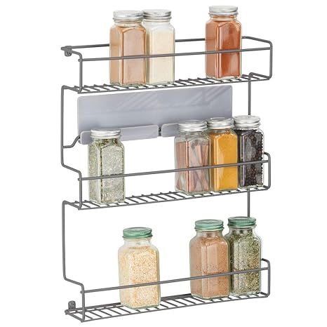 Bronze Caxxa 2 Tier Mesh Kitchen Counter Top Or Wall Mount Spice