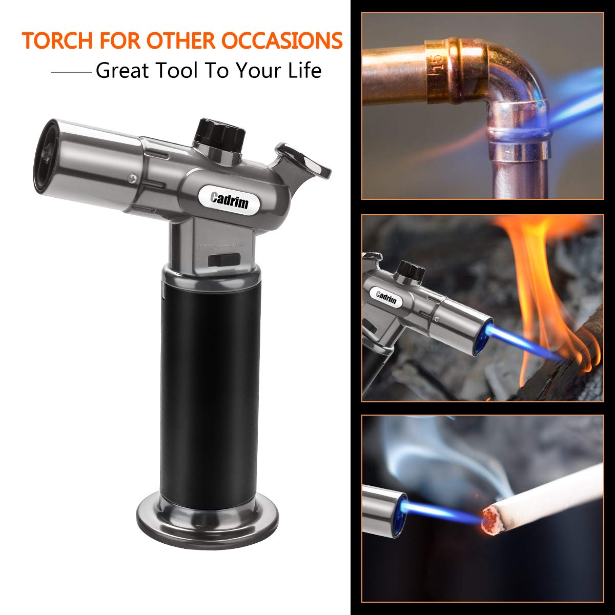 Mua Cadrim Butane Torch, Refillable Culinary Blow Torch Double Fire