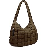 Crbeqabe Puffer Tote Bag for Women Large Quilted Tote Bag Soft Puffy Crossbody Bag Quilted Carryall Bag Hobo Handbags