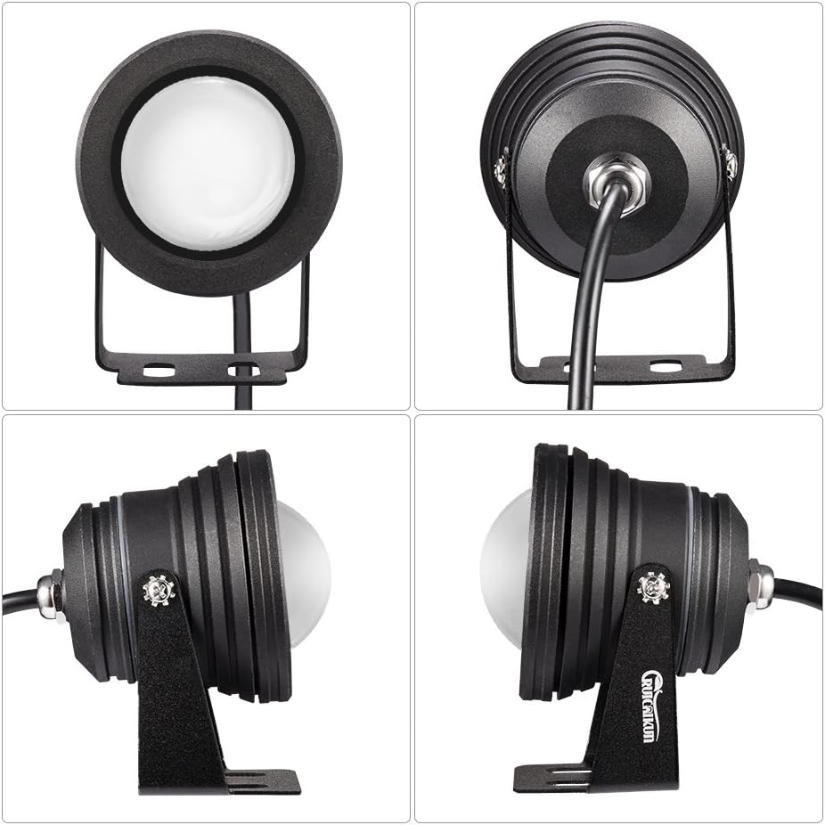 RUICAIKUN LED Flood Light 10W Waterproof Outdoor US Plug RGB Light with Remote Control (DC/AC 12V),Above Ground LED Spotlights: Home Improvement