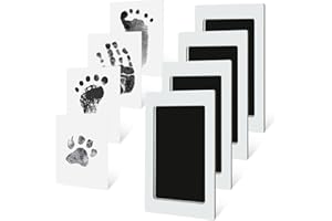 PandaEar 4 Pack Inkless Baby Print Kit, Baby Hand and Footprint Kit, Clean Touch Ink Pad Kit for Newborn and Pets, Dog Paw Pr