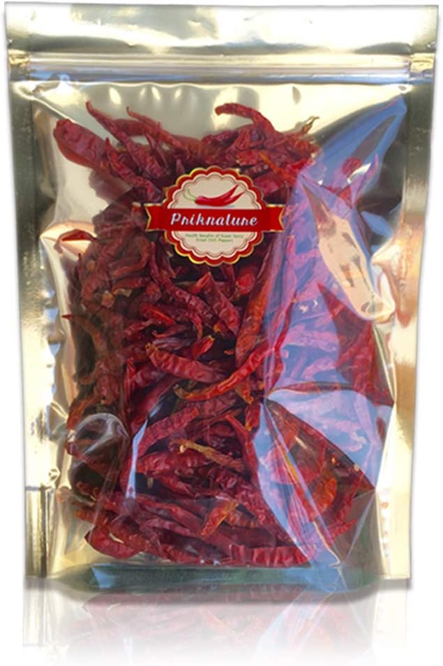 Premium Thai Dried Chili Pepper l 2 Big Bags l Super Dry and Extremely Spicy, Use to Cook, For Chili Oil, Hot Sauce, BBQ Sauce, Curry, and Chili Paste