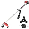 PowerSmart 25.4cc Gas Weed Wacker, 3-in-1 String Trimmer/Edger 16-Inch with 10-Inch Brush Cutter for Grass Cutting, 2025 Version