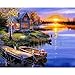 Paint by Numbers for Adults Acrylic Oil Painting by Numbers Kit for Kids Beginner by TOCARE, Romantic Countryside in Sunset Pattern 16x20inch-Frameless