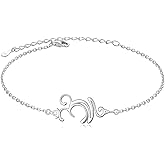 DAOCHONG 925 Sterling Silver Jewelry Om Breathe Symbol Bracelet for Women Gifts