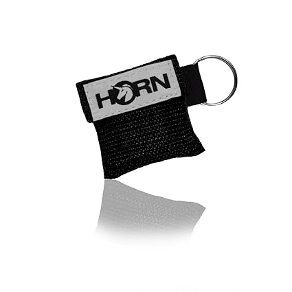 Horn-key - Beatmungstuch im Schluesselanhaenger (schwarz)