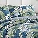 Tommy Bahama - Queen Quilt Set, Reversible Cotton Bedding with Matching Shams, Breathable Bedding Set for All Seasons (Southern Breeze Dark Blue, Queen)