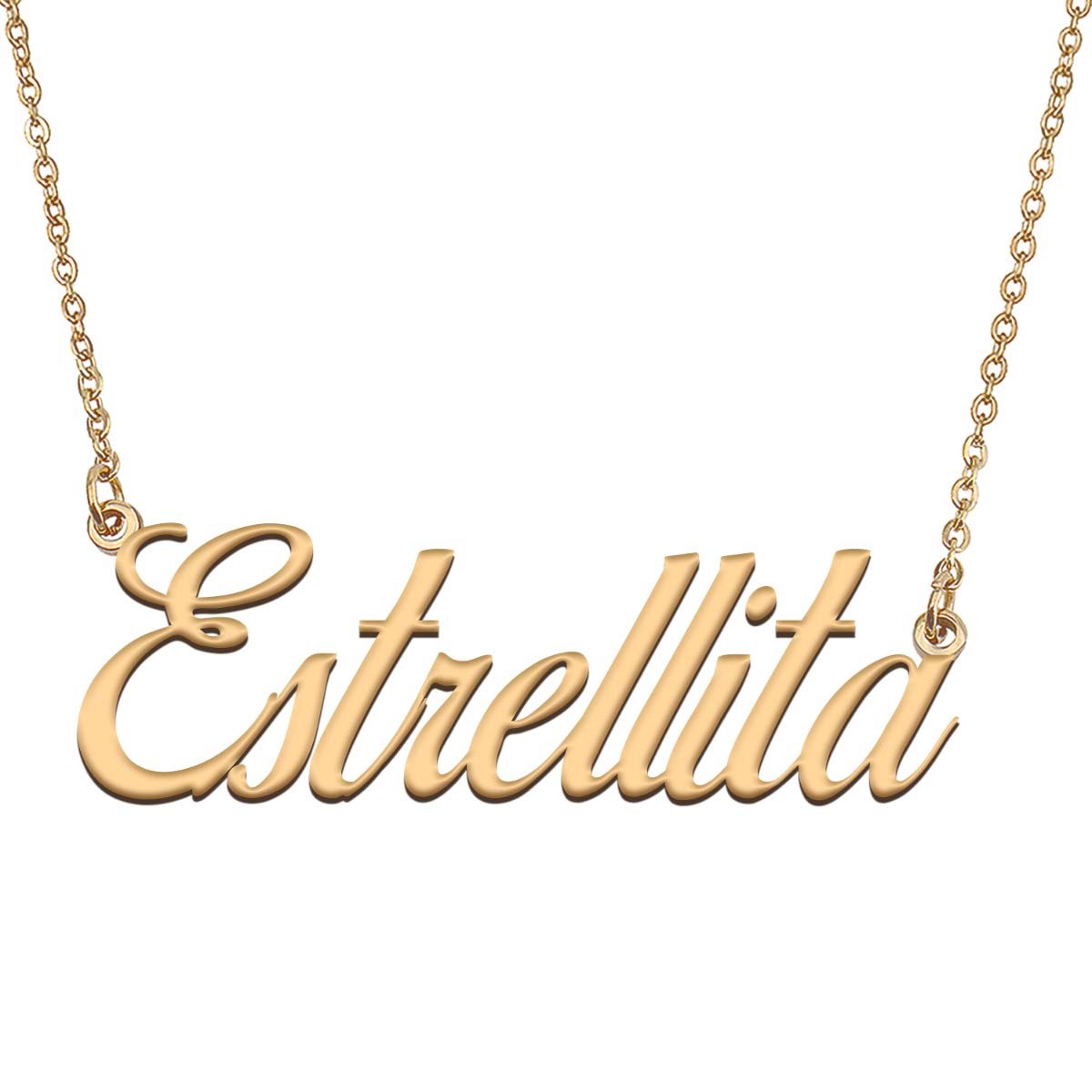 HUAN XUN Customized Custom Simple Any Name Necklace