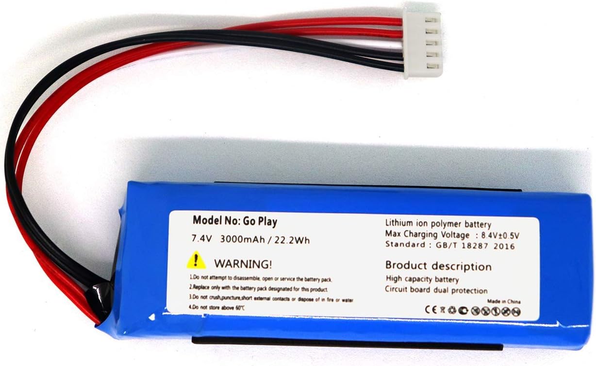 Go Play Bluetooth Speaker Battery Replacement for Harman Kardon CP-HK06 GSP1029102 01 Go Play Mini Portable Bluetooth Speaker (7.4V 3000MAH 22.2Wh) - Image 3