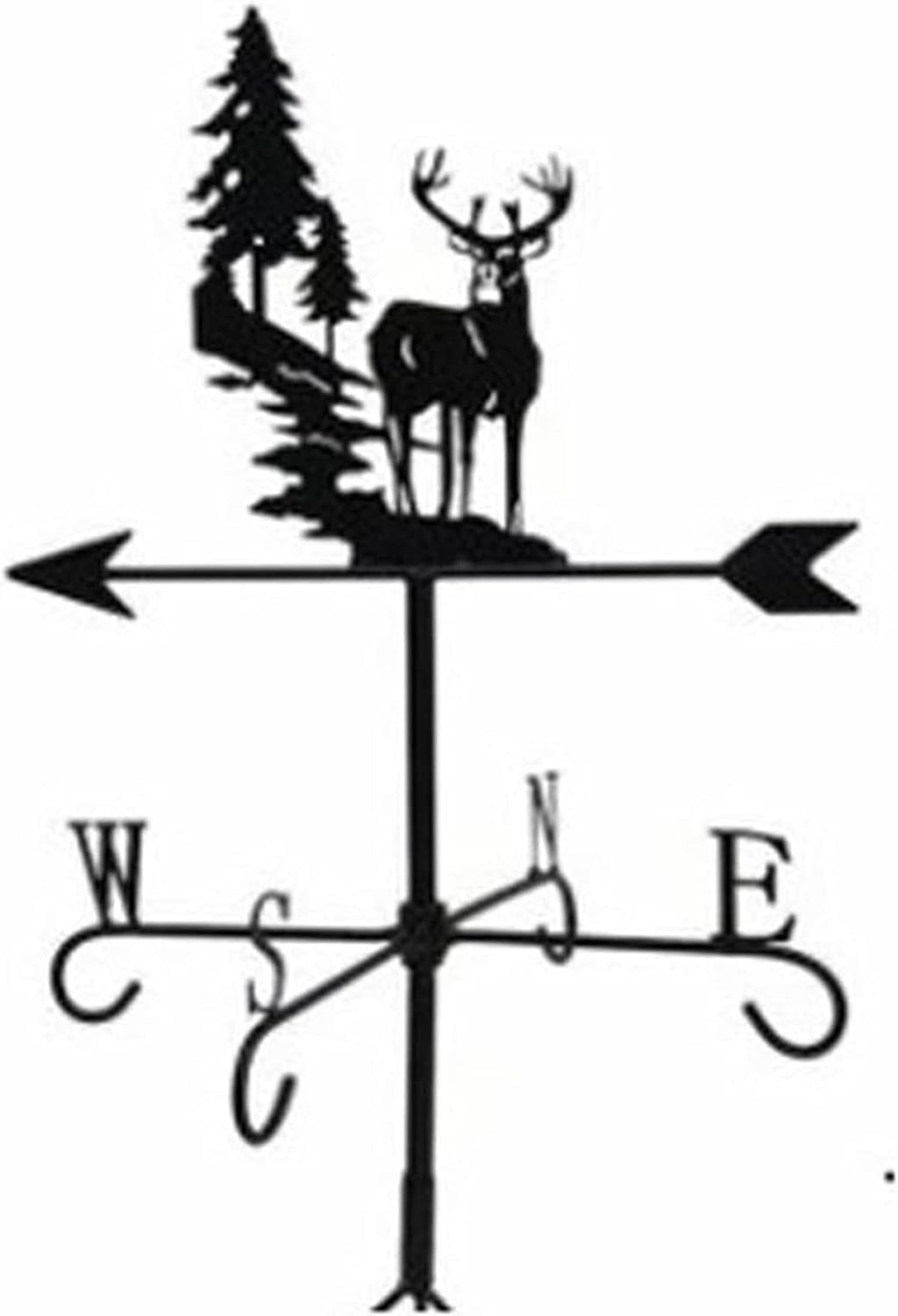 Weathervanes - ANCNA-U weathervanes for Roofs,Forest Deer weathervane,Outdoor Wind Direction Indicators,Roof,Garden,Mountain,Courtyard Decor Cast Iron Farm Wind Vane
