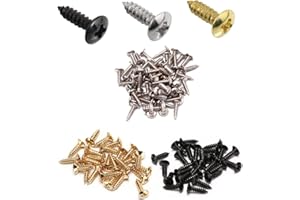 CCeCCe 60 Pack Electric Guitar Pickguard Screws Bass Pick Guard Mounting Screw Hardware for Fender Strat ST Tele TL Stratocaster Gibson LP Les Paul SG PB Jazz J Bass Control Plate Precision P Bass