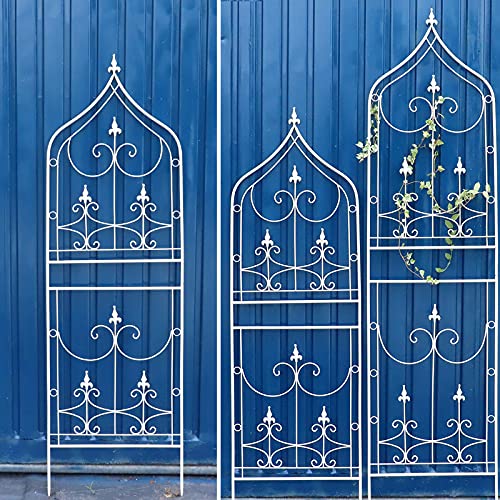 PLHMS 3er Pack Pflanzen-Rankhilfe aus Metall, für den Garten, Rankgitter mit Halter H-96 cm Kletterhilfe, Garten… – Bild 8