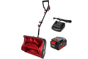 MZK Cordless Snow Shovel, 20V 13-Inch Battery Powered Snow Thrower, Battery Snow Blower with Directional Plate & Adjustable Front Handle(4.0Ah Li-ion Battery & Fast Charger Included)